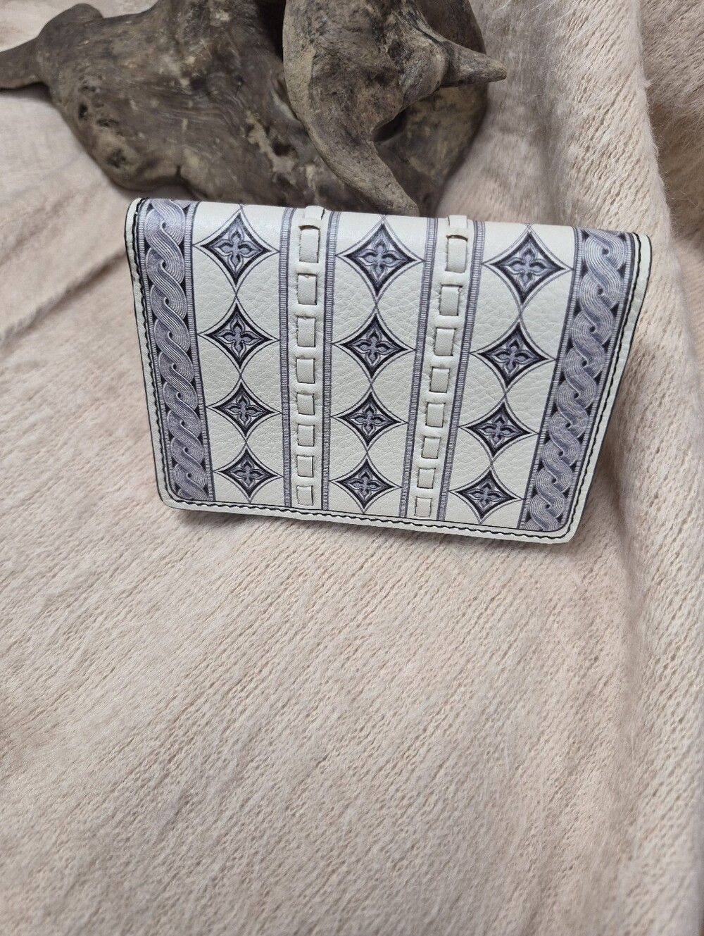 Brighton White Patterned Women's Bifold Wallet by